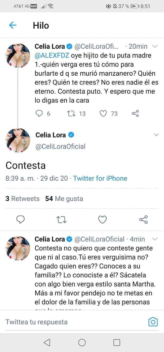 Celia Lora arremete contra Alex Fernández