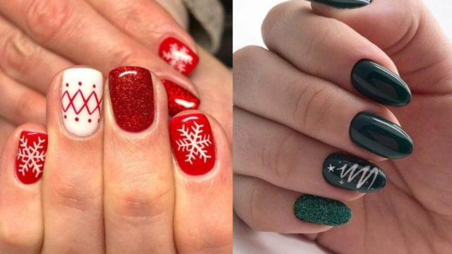 uñas navideñas