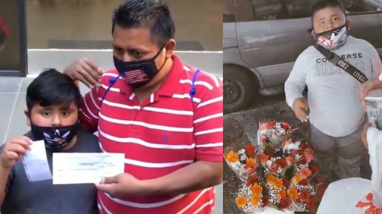 Edgar Machic, Niño inmigrante recibe cheque por 800 mil pesos