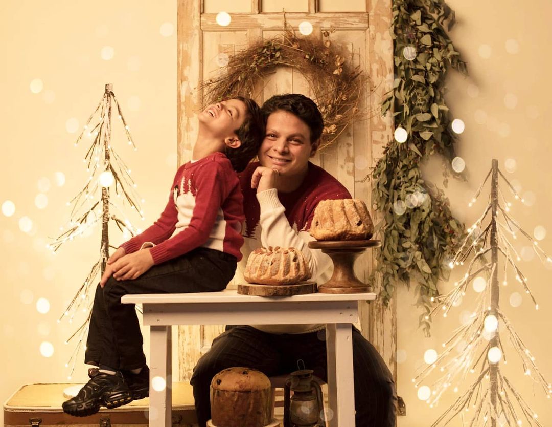 Giovanni Medina con su hijo 