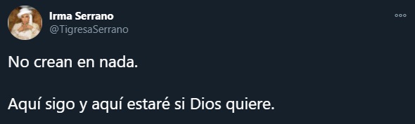 Irma Serrano Tweet