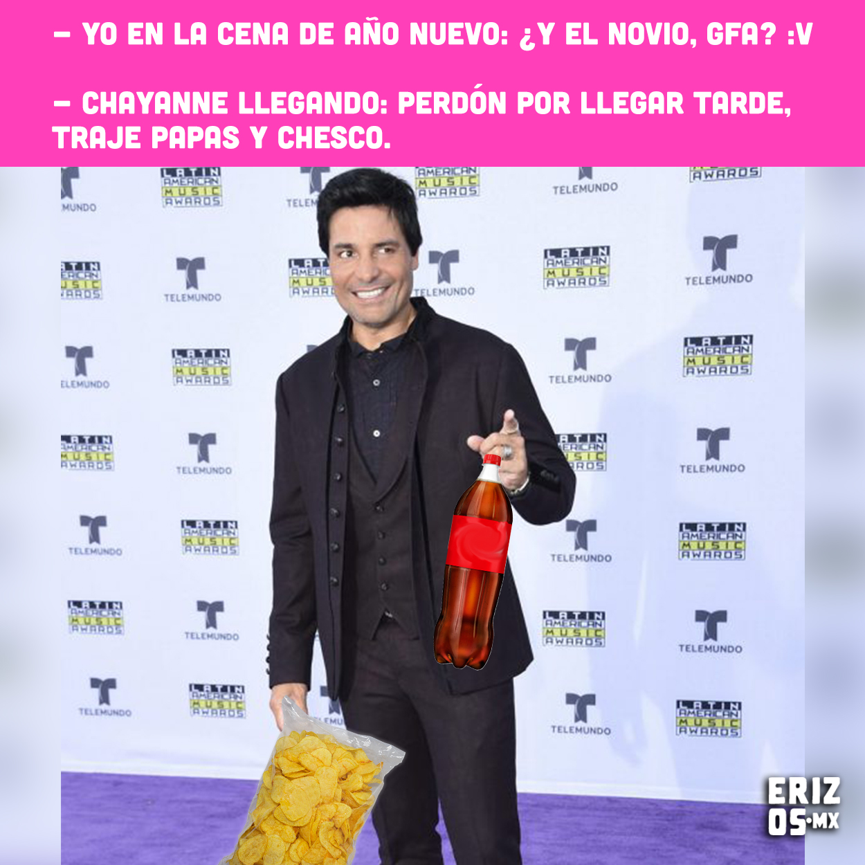 Meme de Chayanne llegando al año nuevo