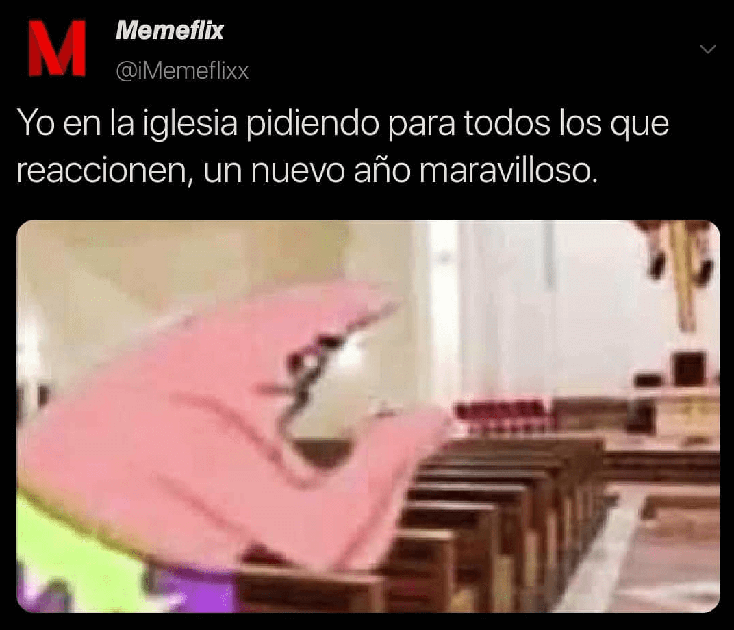 Meme de la misa de año nuevo