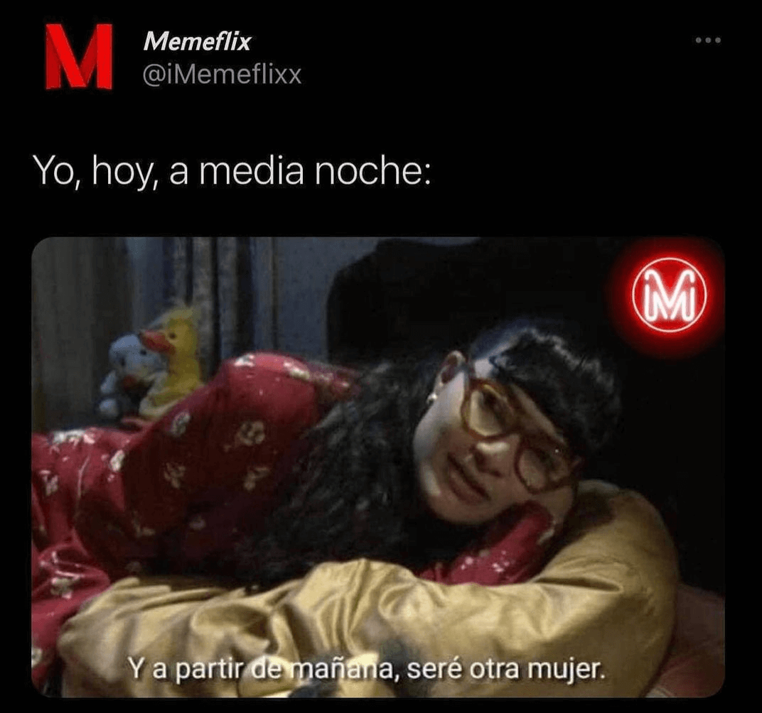 Meme de Betty la fea en año nuevo