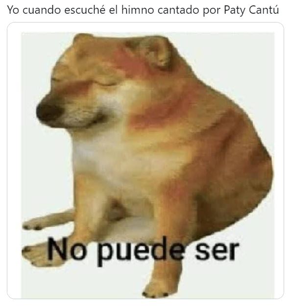 Memes: Paty Cantú cantando el himno nacional 
