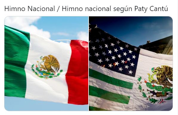 Memes de Paty Cantú cantando el Himno Nacional Mexicano