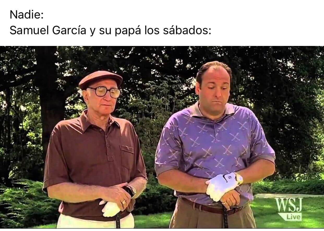 Los mejores memes de Samuel García obligado a jugar golf