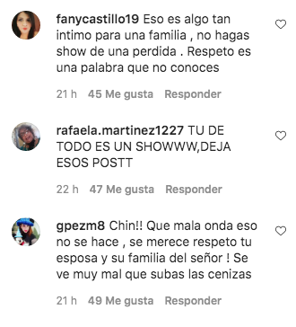 Mensajes contra Sergio Mayer por subir las cenizas de Jaime Camil Garza