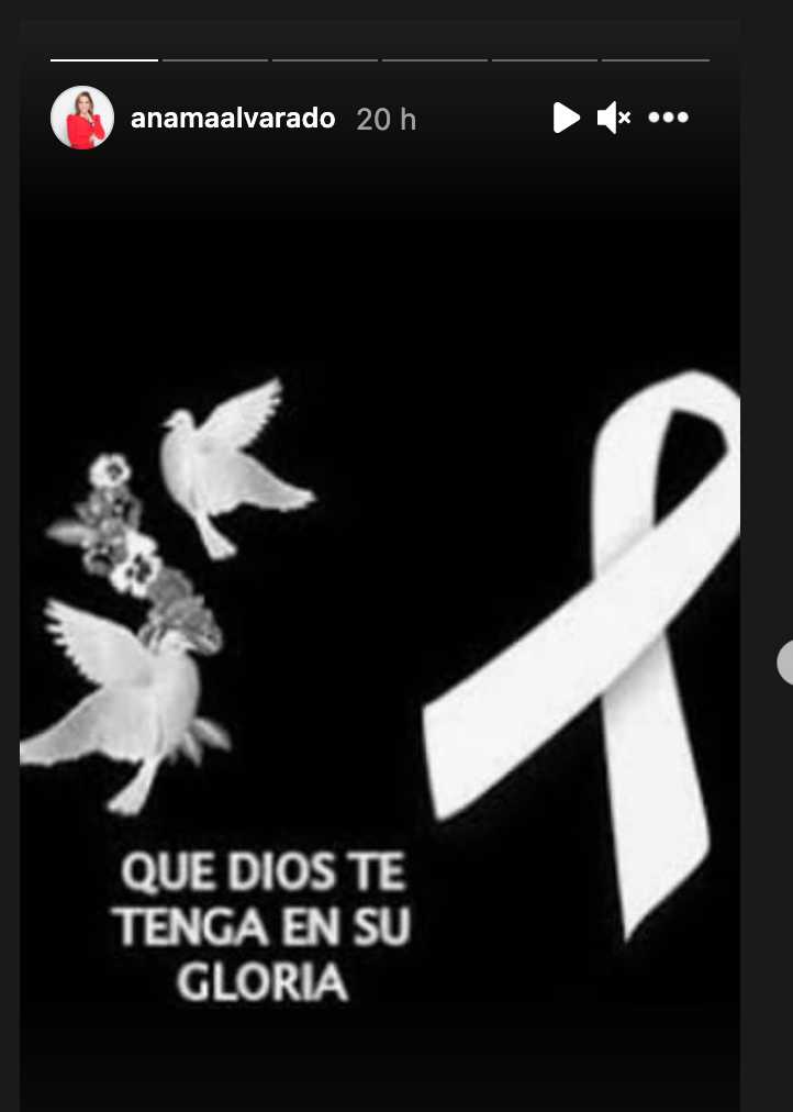 Ana María Alvarado anuncia la muerte de su mamá