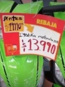 Precio motocicleta