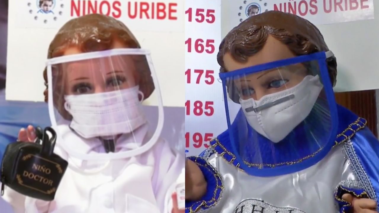 Niño Dios Covid-19 rinde homenaje a médicos
