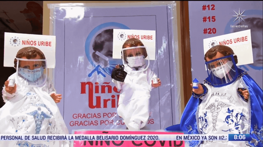 Niño Dios Covid-19 rinde homenaje a médicos