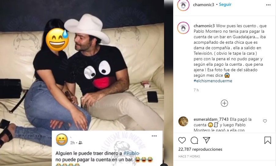 Pablo Montero y acompañante