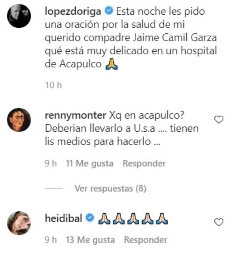 Padre de Jaime Camil e Issabela Camil hospitalizado