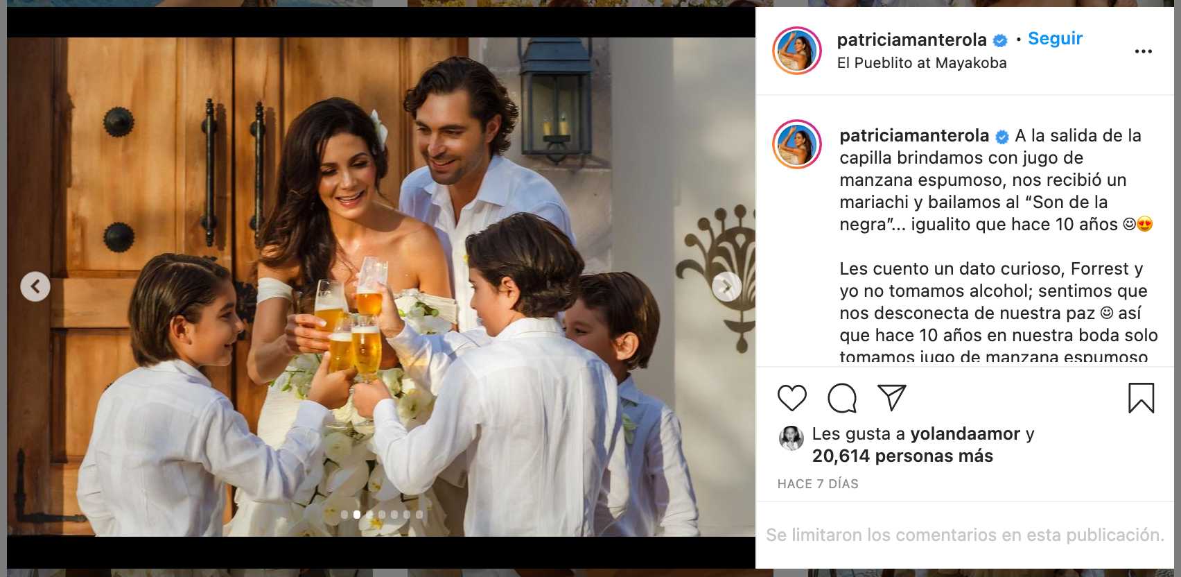 Foto de la boda de Patricia Manterola