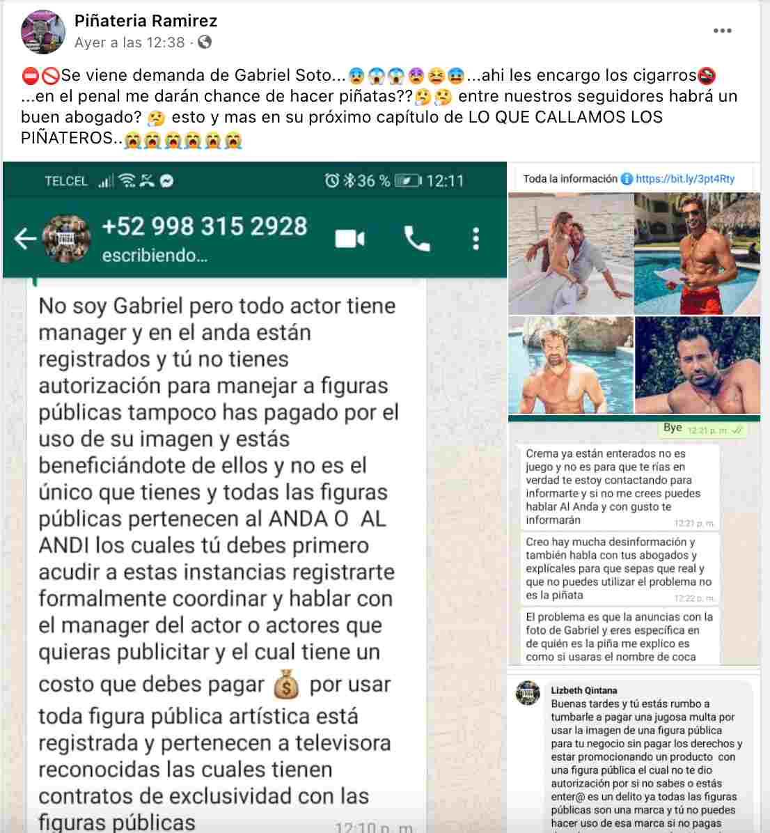 Gabriel Soto demandará a Piñatería Ramírez por piñata de su video