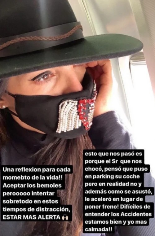 Ana Bárbara tras el accidente con su hijo