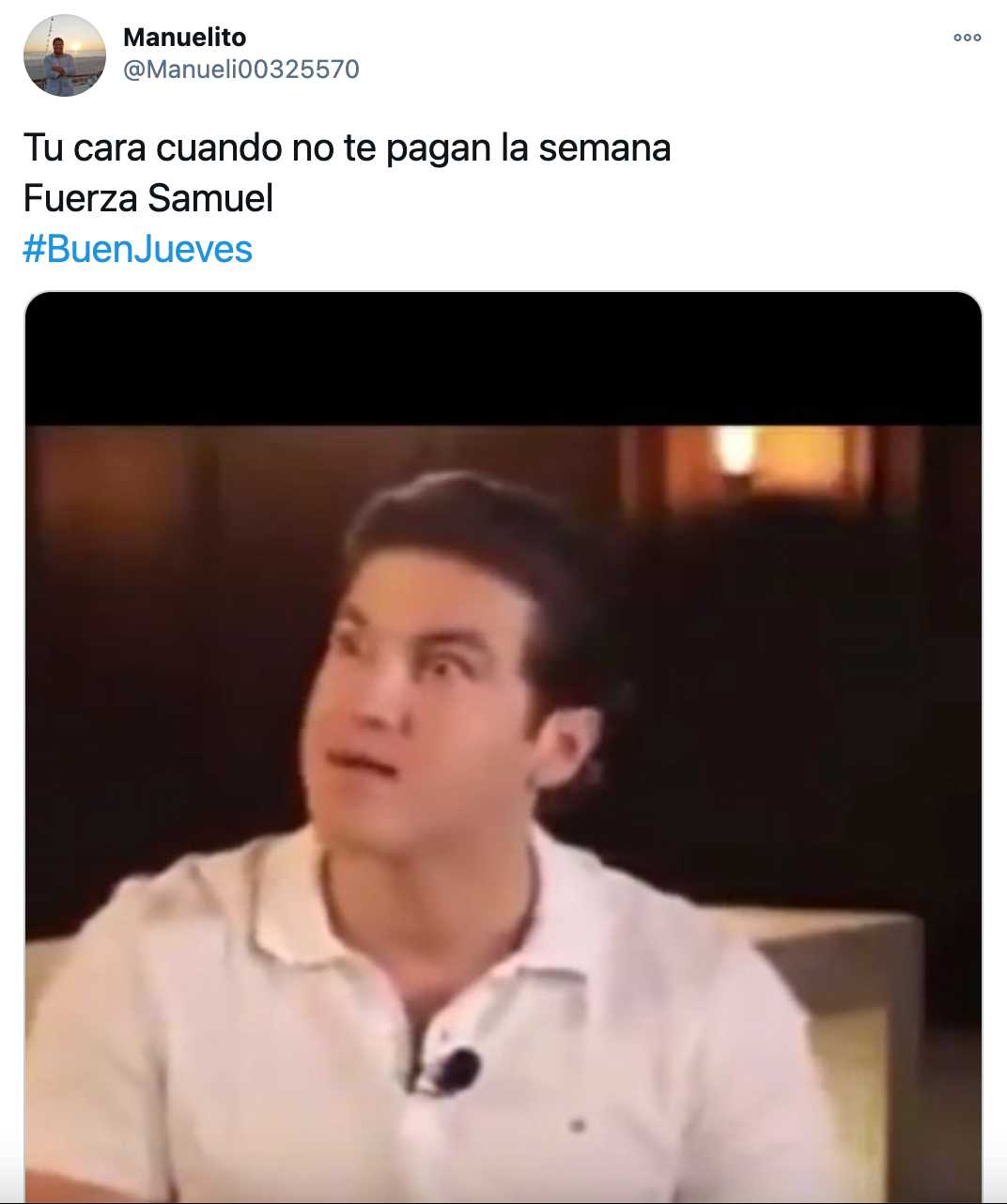 Twitter: Samuel García se queja de que tuvo que jugar golf en su trabajo