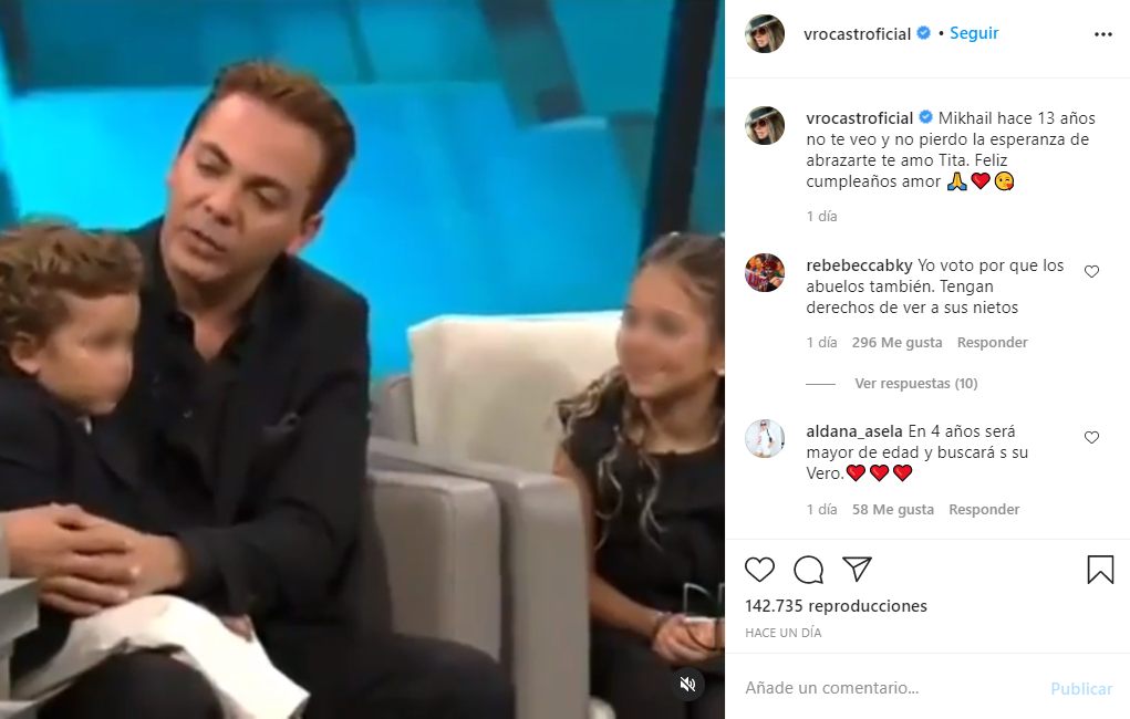 Verónica Castro no ve hace 13 años a su nieto Mikhail