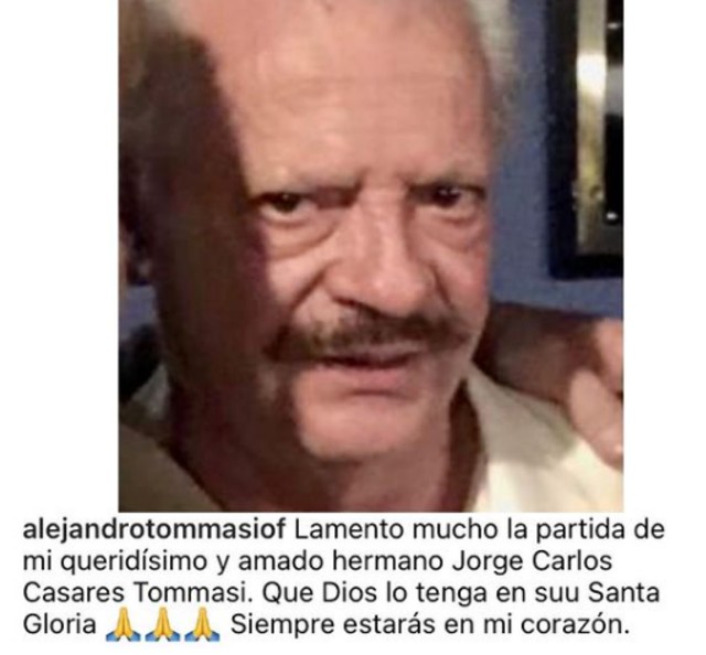 Mensaje alejandro tommasi despedida hermano