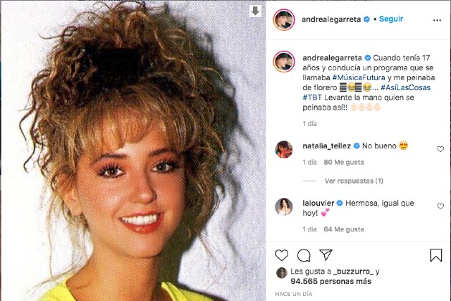 Foto andrea legarreta cuando tenía 17 años