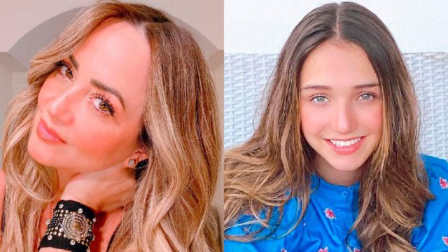 Andrea Legarreta y su hija nina sin igualitas según una foto
