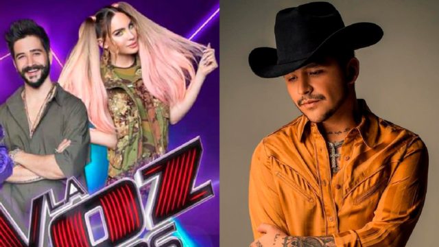 Belinda con su novio en La Voz y Nodal triste