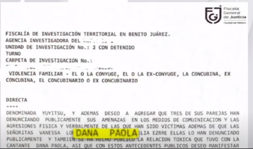 Denuncia contra Eleazar Gómez por violencia familiar