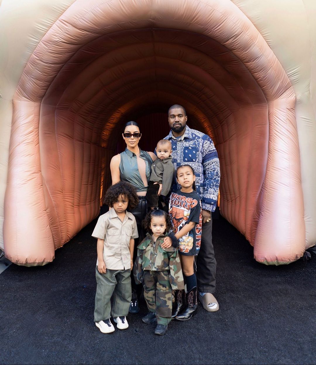 Kim, Kanye y sus hijos