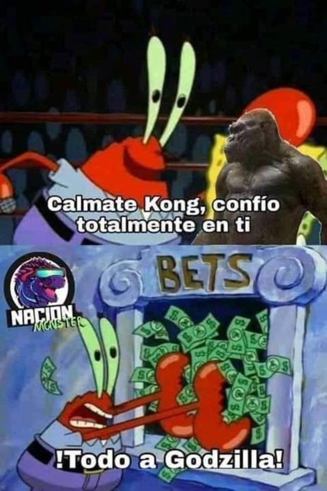 Meme don cangrejo y godzilla