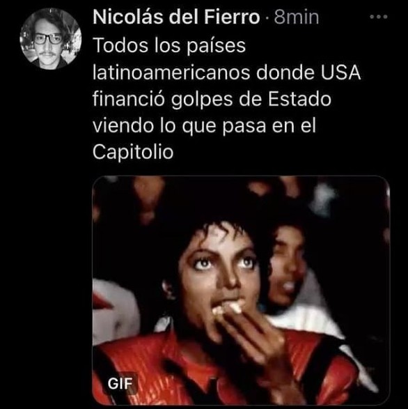 Foto michael jackson disfrutando del golpe de estado