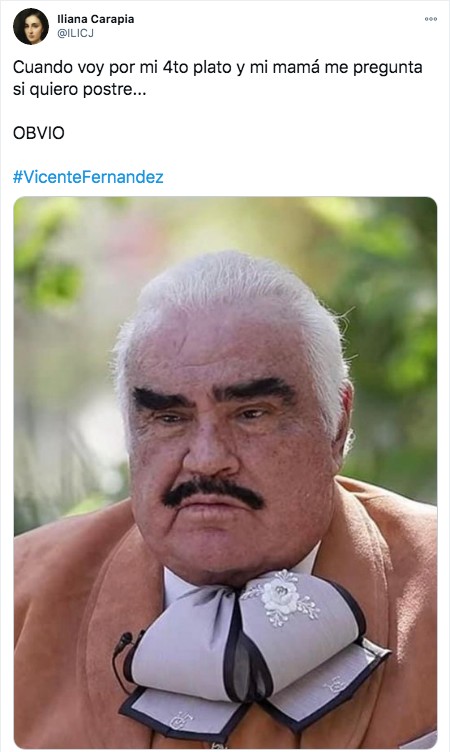 Meme Vicente fernandez sin postre
