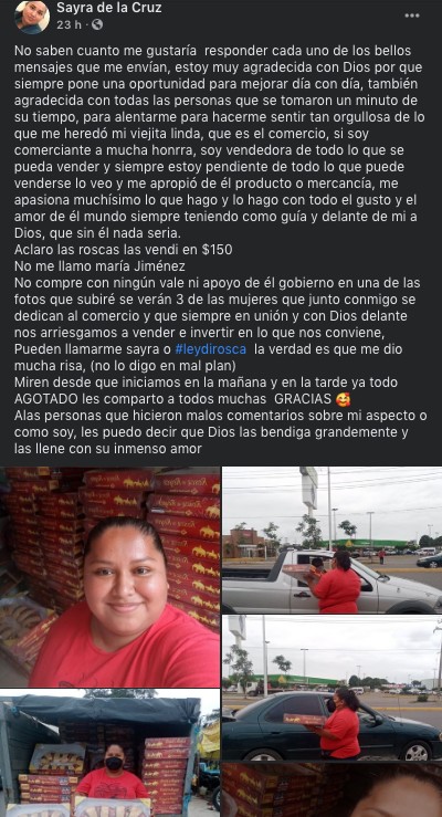 Lady rosca manda mensaje en redes