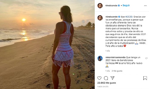 Publicación en instagram de Ninel Conde