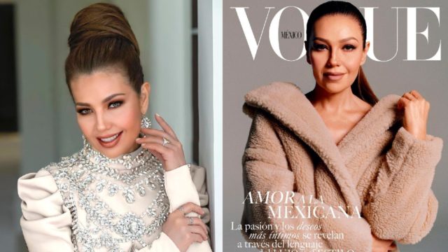 Thalía como portada de la revista vogue