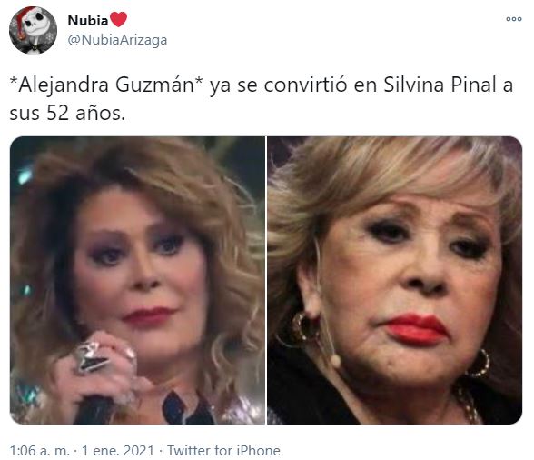 Critican con memes la cara de Alejandra Guzmán