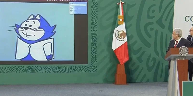 AMLO pone a Benito Bodoque de 'Don Gato' en La Mañanera