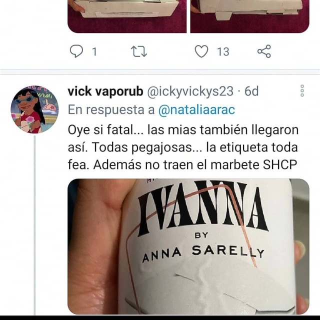 Comentarios twitter Anna Sarelly
