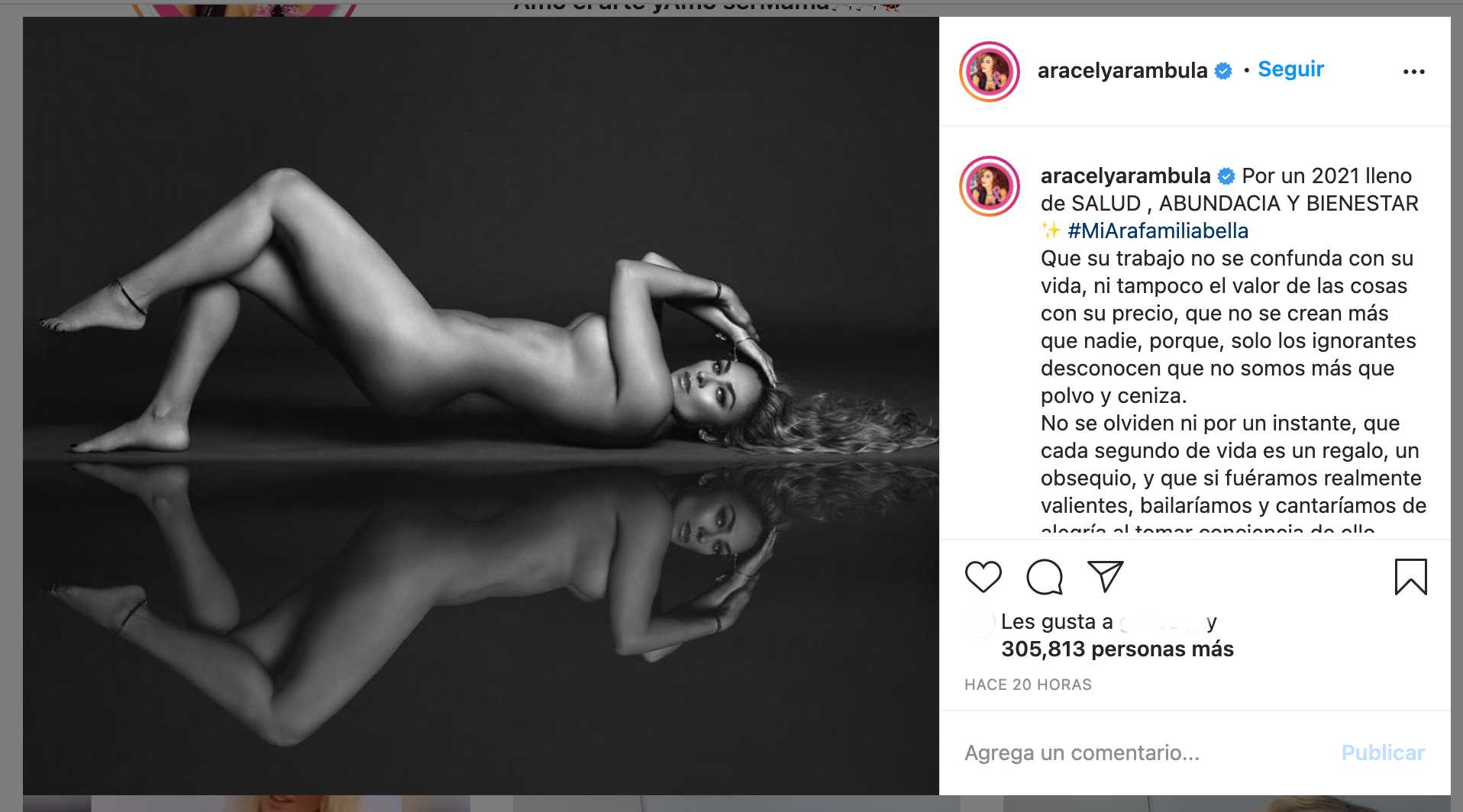 Aracely Arámbula foto 2021 instagram