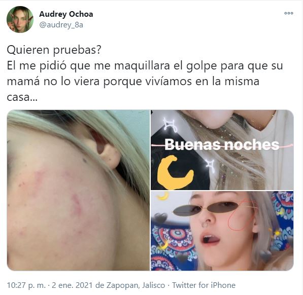 Audrey Ochoa, influencer de TikTok, denuncia violencia de su exnovio Ricky Arenal
