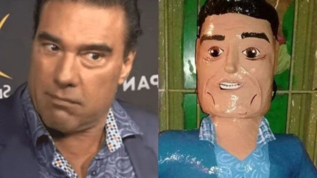 Crean piñata de Eduardo Yáñez por agredir a reporteros