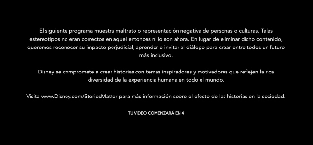 Disney Plus advertencia