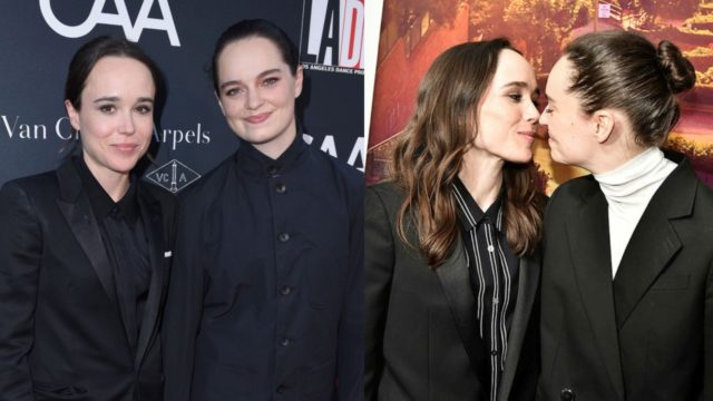 Elliot Page y Emma Portner besandose