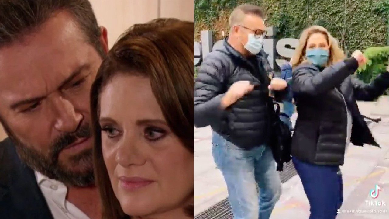 Arturo Peniche y Erika Buenfil bailando en tiktok