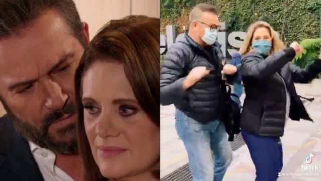 Arturo Peniche y Erika Buenfil bailando en tiktok