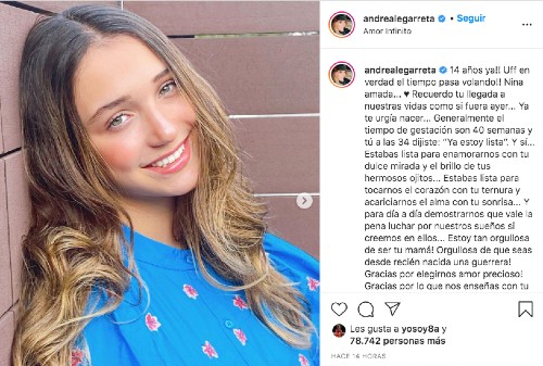 Foto nina hija de andrea legarreta