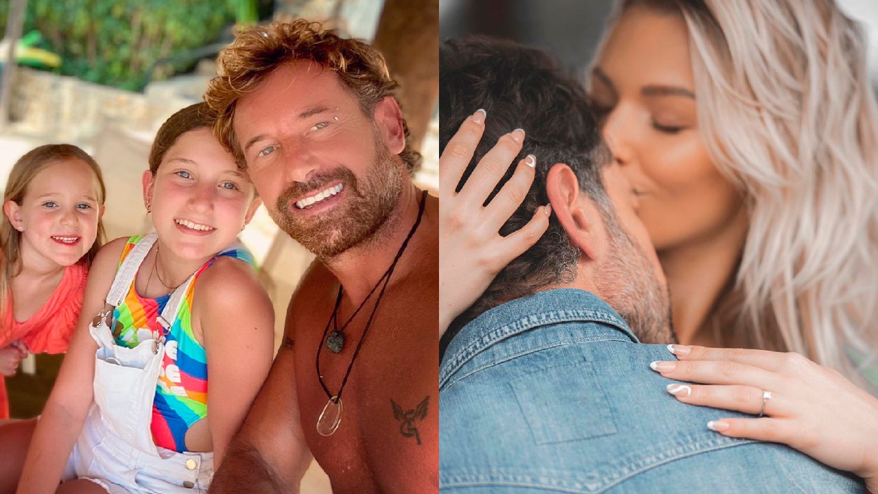 Gabriel Soto y sus hijas con Irina Baeva
