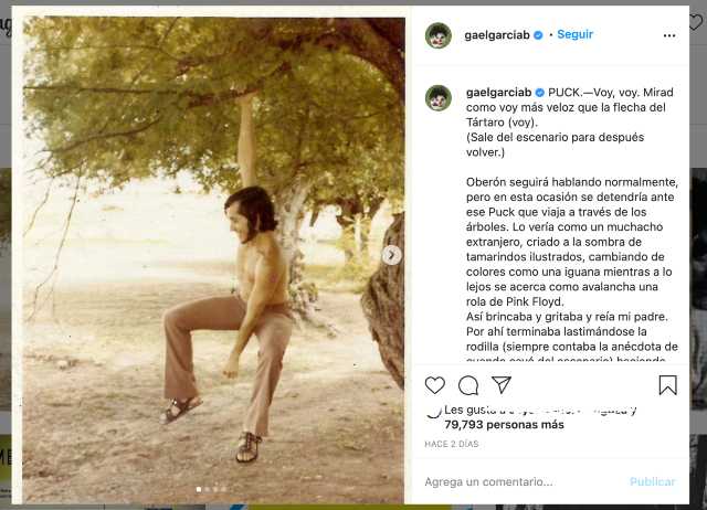 Gael García despide a su papá en Instagram