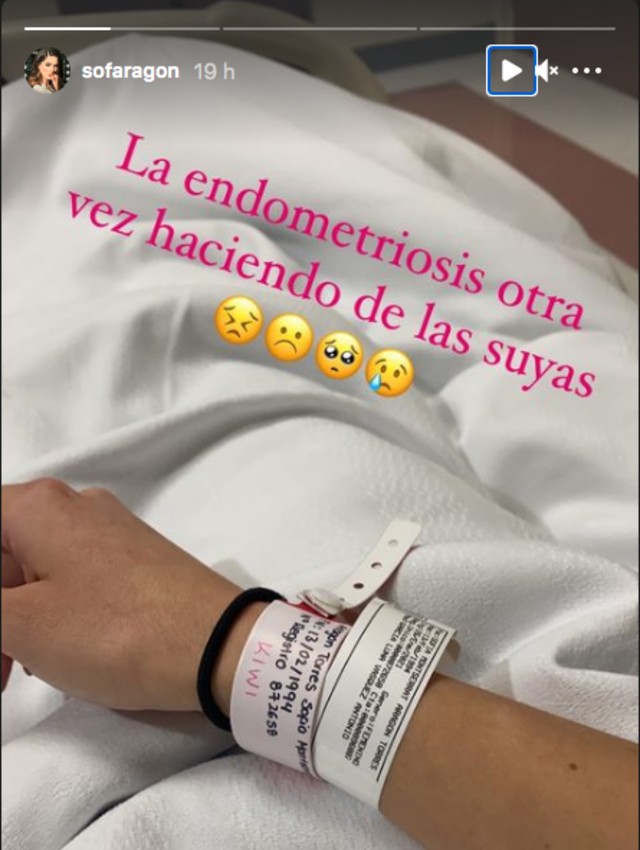 Sofíra aragón sube foto en el hospital