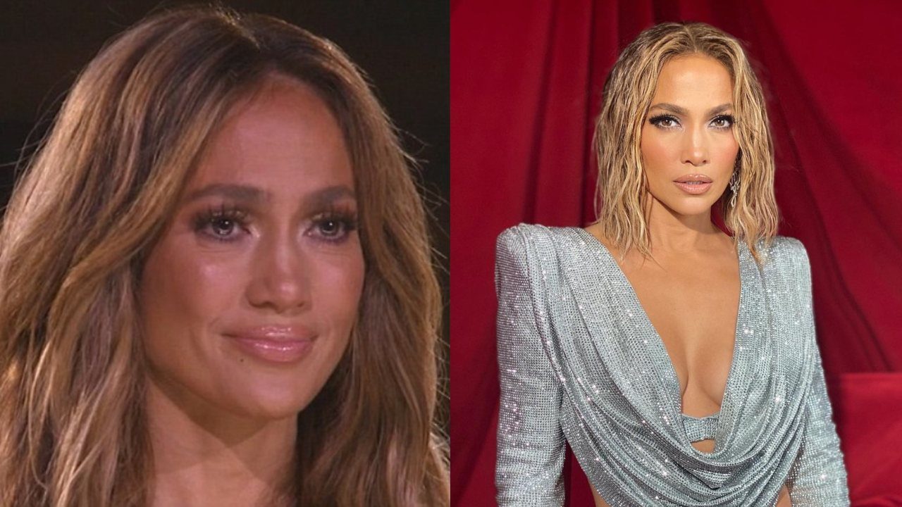 Jennifer Lopez look plateado
